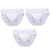 Calzoncillos de Algodón Blancos para Hombre Tallas Grandes 6XL 7XL 8XL, Paquete de 3 Ropa Interior Suave Transpirable Talla Grande, Braguitas Triangulares de Ajuste Holgado y Cómodo