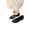 xieyiren Korean version of versatile retro cross strap round head Mary Jane shoes are not tired of casual flat ballet shoes