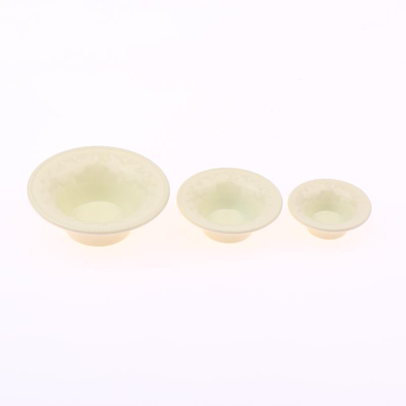 3 Stück Puppenhaus Mini Simulation Westliche Teller Geschirr Modell Puppenhaus Küchendekoration Rollenspielzeug Puppenhauszubehör