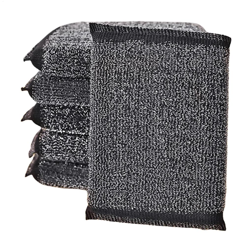 6pcs Scrub Sponges for Dishes Non-Scratch Washing Scrub Pads Reusable Dishwashing Scrub Sponge for Kitchen Household Cleaning