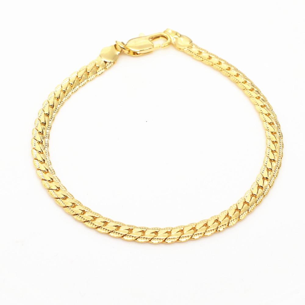 Fashion 18K Gold Plated DIY Bracelet 5M Side Hand Chain Jewelry for Women