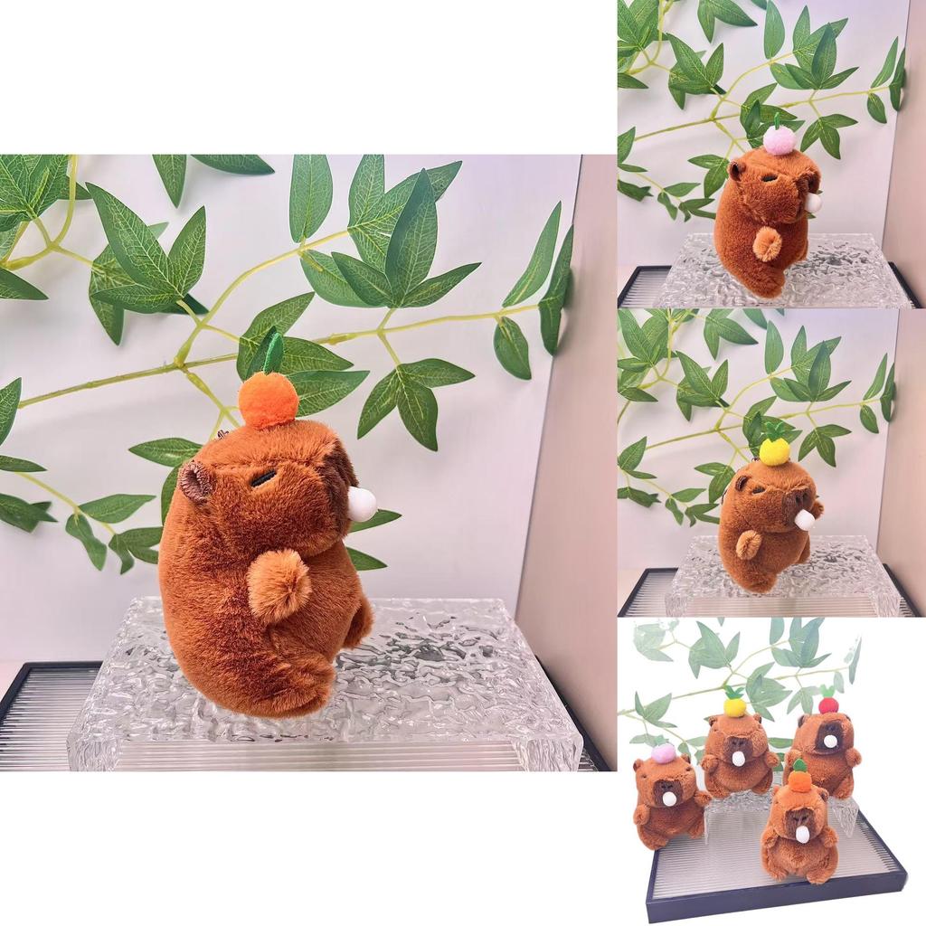 Adorable Capybara Plush Keychain Bubble Blowing Soft Toy Perfect For Animal Lovers