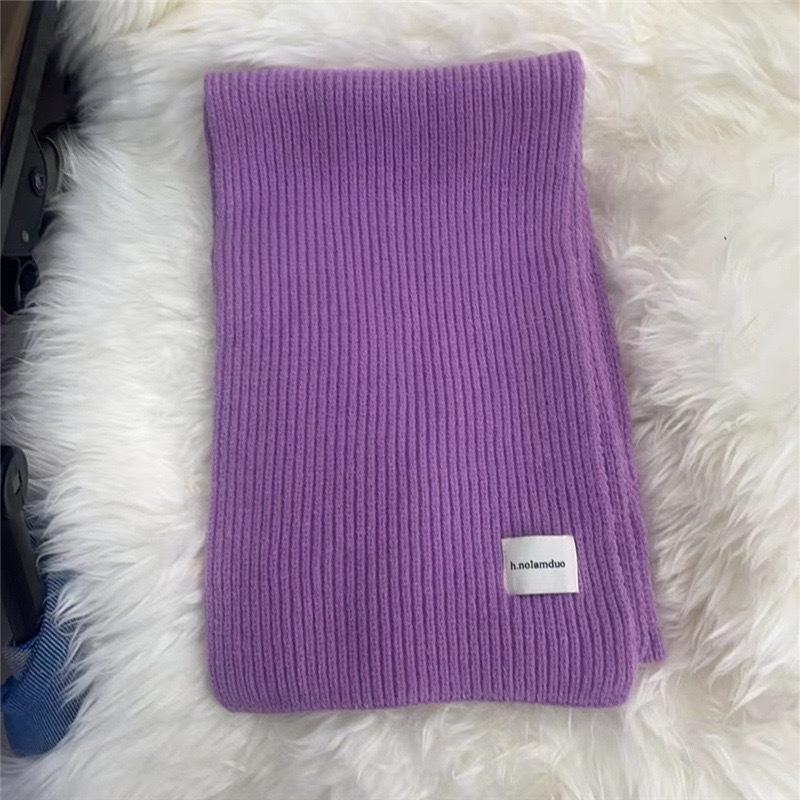 New Arctic Velvet Skin Friendly Knitted Scarf for Women Winter College Style Soft Korean Style Couple Travel Warm Scarf