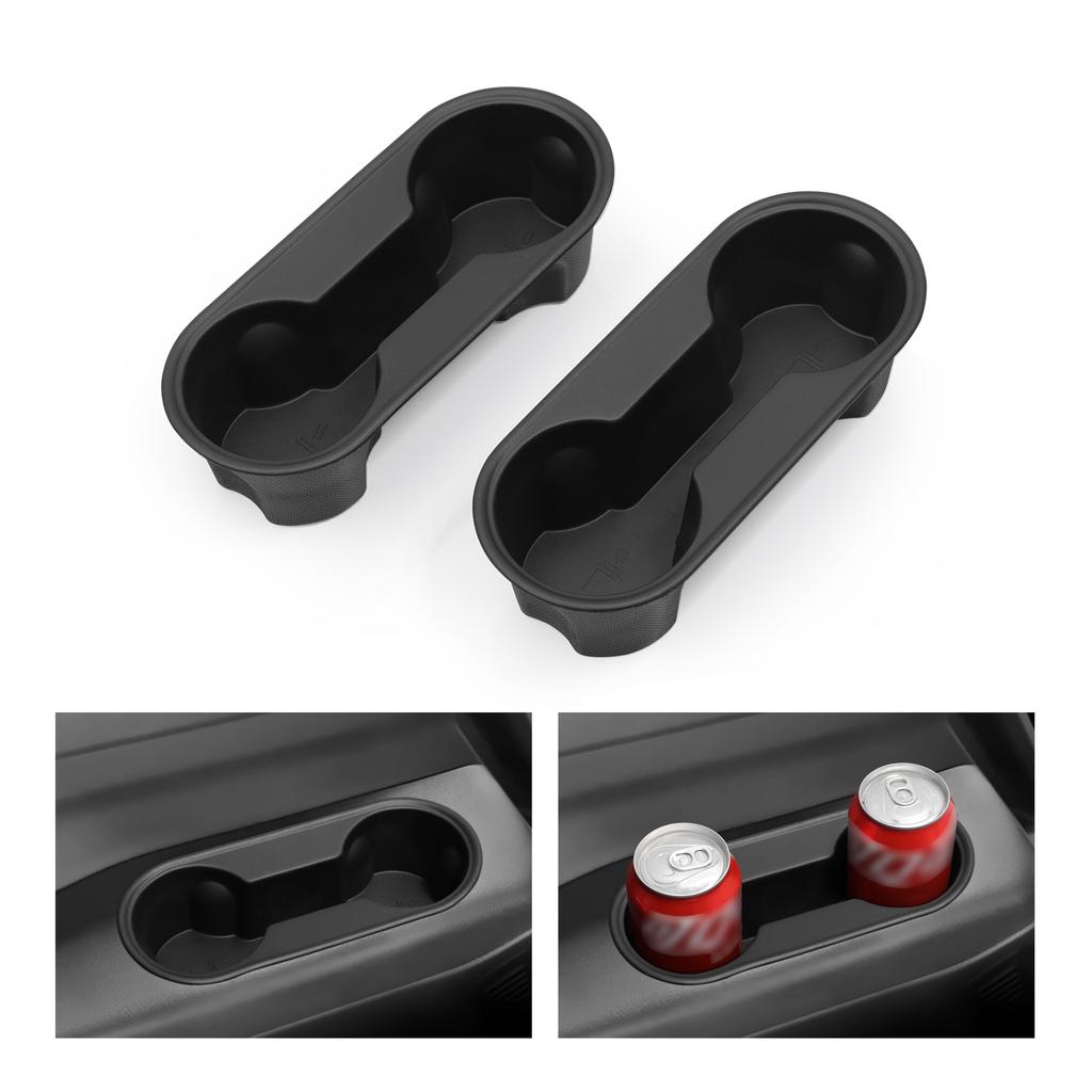 For Mazda CX-80 CX80 Third Row Cup Holder Storage Tray Shock-Absorbing Cup Box TPE Tidying 2PCS