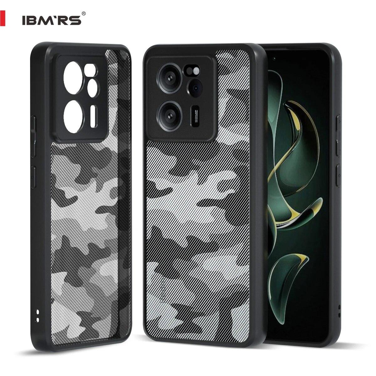

(В комплекте ремешок на запястье)ibmrs для Xiaomi 13T Pro /Redmi K60 Ultra Anti-Fingerprint Camo Case, матовый прозрачный защитный чехол для телефона art camo