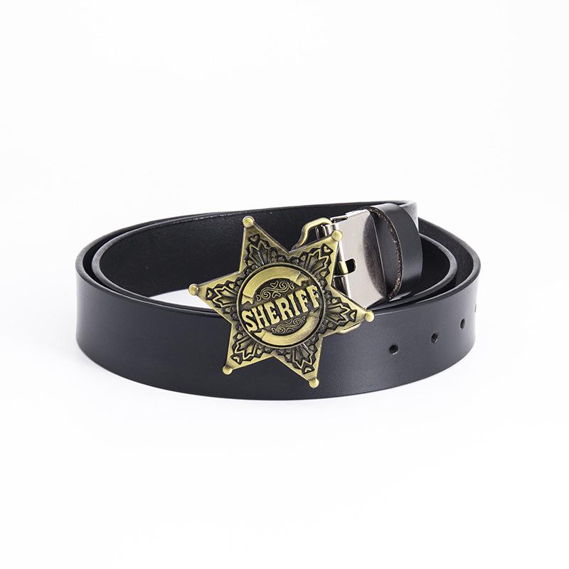 Herren Retro Leder Sheriff Gürtel - Europäisches & Amerikanisches Modeaccessoire