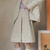 Deondeulob Dd_White Wool Tweed Skirt