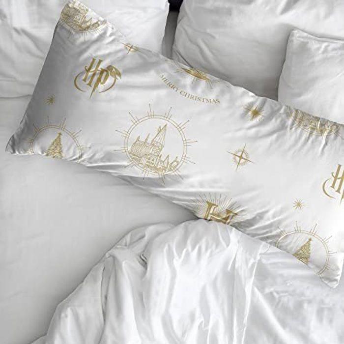 Housse de coussin 100% coton modèle hogwarts gold christmas de 105 cm - bl belum - rectangulaire - autres motifs