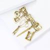 Unique Vintage Tailor Tools Brooch Alloy Decorative Sewing Supplies Brooch DIY Creative Lapel Pin Banquet Party