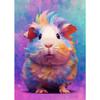 Abstract Colourful Cute Animal Guinea Pig Poster Print Modern Canvas Painting Wall Art for Living Room Home Decor Mural