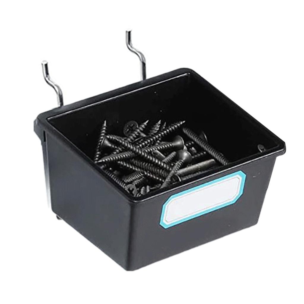 Efficient Pegboard Storage Bins with Hook and Labels Practical Peg Board Basket Effective Hardware Storage Solution