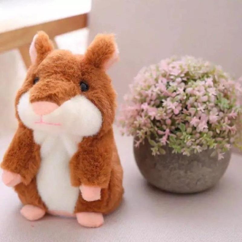 Talking Little Hamster Doll Toy Record Children's Sducational Learn To Repeat Animal Plush Talking Nod Hamster Doll Toys