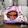 Customizable Gaby's Bubble House4 Throw Blanket – Personalized Name, All-Season Cozy Snug Blanket, Machine Washable, Personalized Blanket