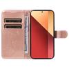 For Xiaomi Redmi Note 13 Pro 4G/Note 14S 4G/Poco M6 Pro 4G PU Leather Cases Flower Pattern Wallet Stand Phone Cover with Strap
