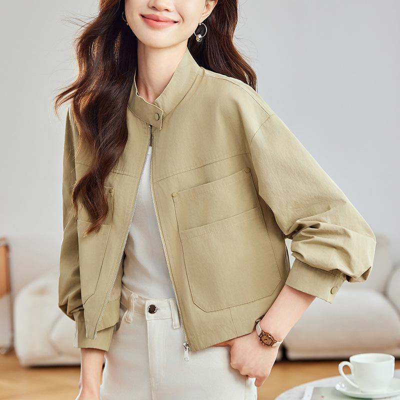 Short Jacket for Women's Spring Clothes New Stand-up Collar Top Small Design Niche Jacket Cardigan