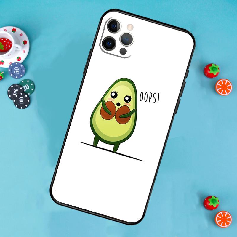 cute cartoon Avocado Fitness Phone Case For iPhone 17 Air 16 15 14 13 11 12 Pro Max 13 12 mini 15 16 Plus 16e Cover Funda