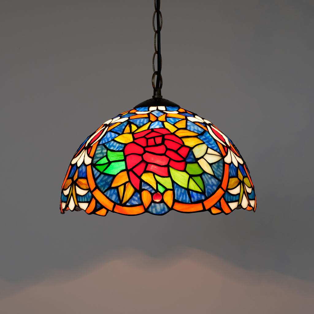 Nordic Rural Style Roses Tulip Chandelier Kitchen Dining Room Hallway Handmade Glass Chandelier Indoor Home Decor Lamp