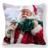 Christmas White Beard Old Man Giving Gifts Pattern Cushion Cover Home Decoration Cushion Cover Sofa Pillowcase Merry Christmas
