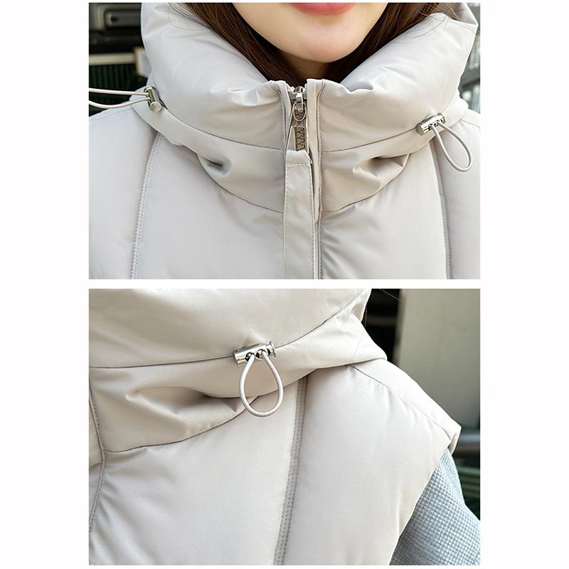Winter Down Vest Hooded Casual Jacket Women