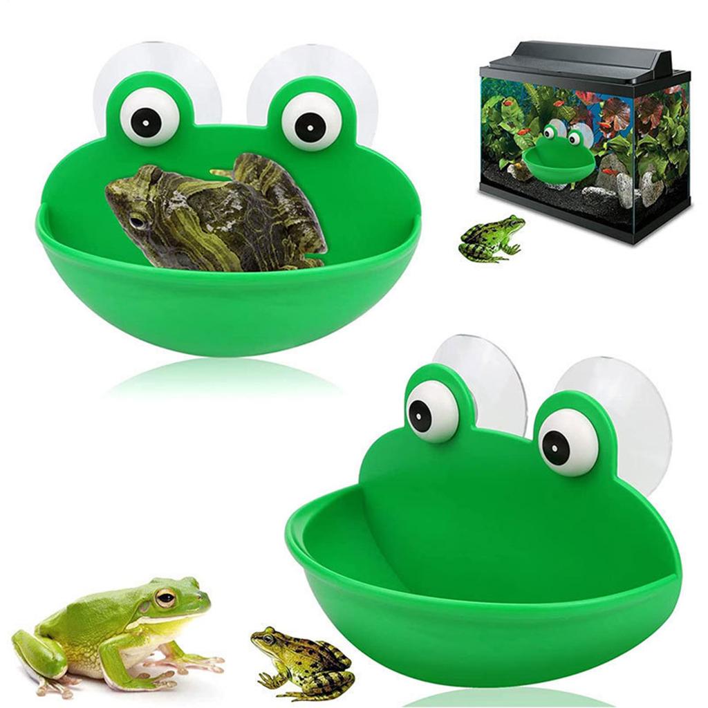 Frog Habitat Frog Holder Climb Toy Amphibian Aquatic Decor Adorable Frog Dish Holder for Fish Tank Aquarium Aquascape/Small Item