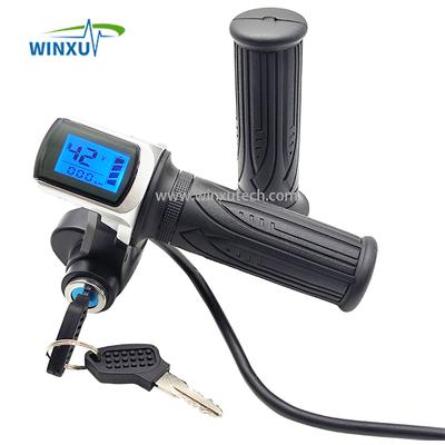 Wyświetlacz prędkości LCD 24V 36V 48V Manetka obrotowa Przyspieszacz do roweru elektrycznego E-bike Skutera Motocykla