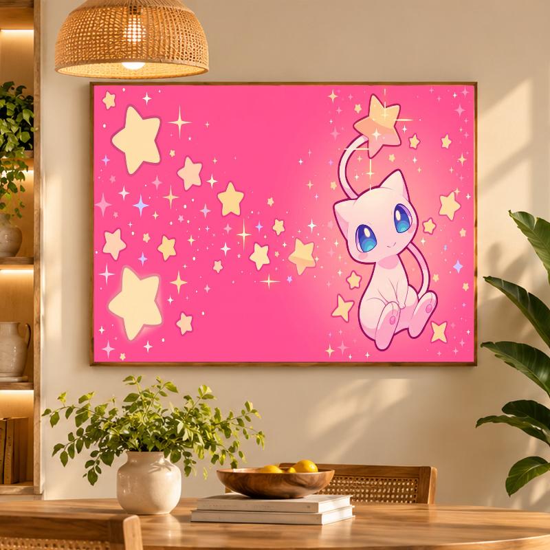 5D Diamond Painting Mew DIY Full Drill Diamond Art Kit Home Decoration