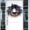 1 Pcs Halloween Bow Crow Garland Door Hanging Artificial Rattan Wreath Horror Party Decoration Pendant Gift