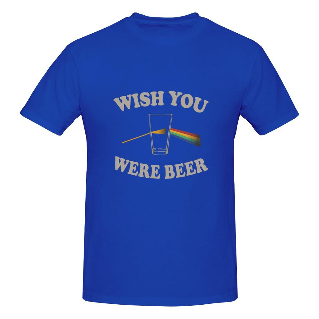 Wish You Were Beer Oversize Tshirt Solid Color Minimalism Embroidery Tee