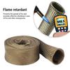 Durable Basalt Fiber Heat Shield Sleeve Fireproof Heat Proof Fuel Line Heat Shield Adjustable Exhaust Pipe Wrap Auto Wire Loom