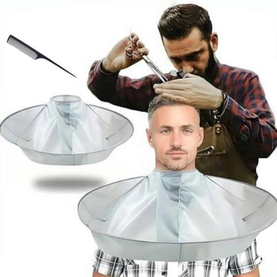 Friseurumhang, verstellbar, faltbarer Friseur-Regenschirm-Umhang mit schwarzem Kamm, geeignet für Friseursalon, Heimgebrauch