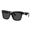 Burberry Logo Irregular Frame Sunglasses Unisex Sunglasses Black OBE4419F-300187