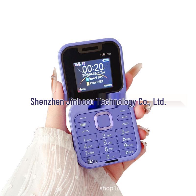 i16Pro Foldable Flip Phone: Dual SIM, Multi-language, Mini Backup with Button Controls