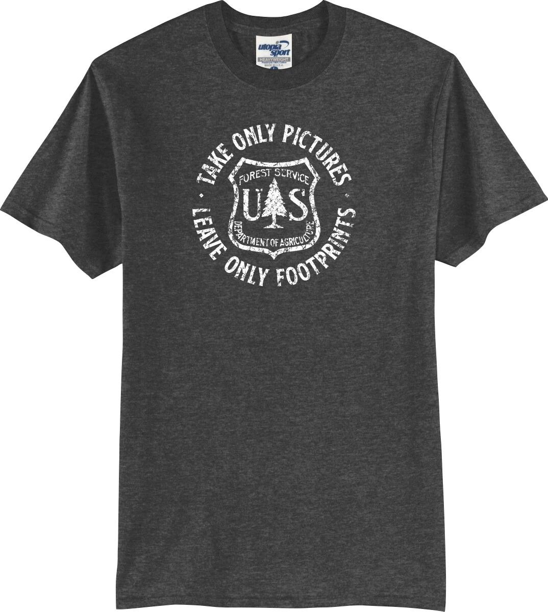 

Take Only Pictures Leave Only Footprints US Forest Serice Unisex T shirt (S-5X) S