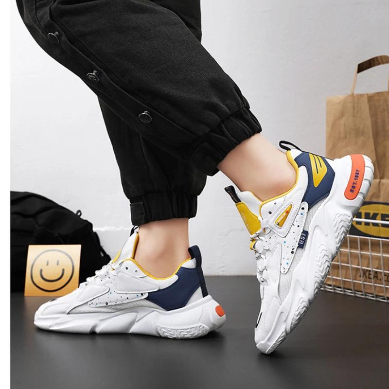 2024 Autumn Men New Breathable Shoes Outdoor Mesh Anti Slip Shoe Fashiona Comfort Sneakers Casual Versatile Thick Soled Footwear