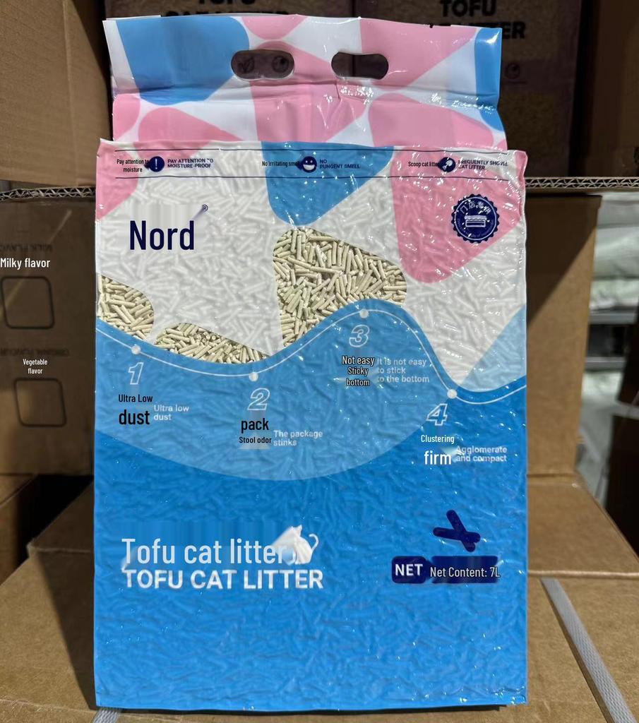 Tofu Plant-Based Cat Litter - Odor Control, Low Dust, Clumping, Milk Scent