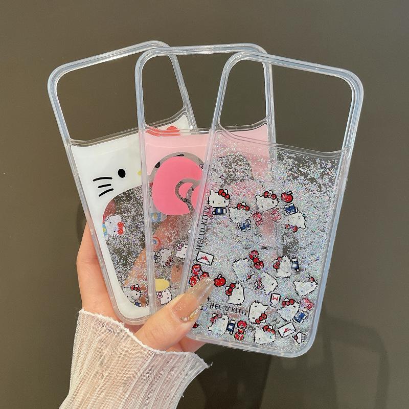 

Hello Kitty Glitter Apple Series Phone Case for iPhone 13/14/15/16/17 Pro Max iPhone 17