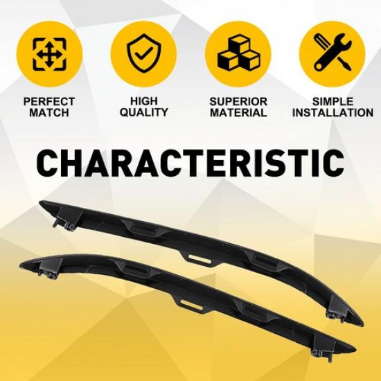 

Pair Front Bumper Wrap Corner Strips Decor Trim For - Honda Pilot Black