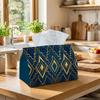 1pc Modern Art Deco Tissue Box Holder - Geometric Diamond Frame Napkin Storage Organizer with Abstract Line, Suitable for Rolls/Facial Tissues, Napkin