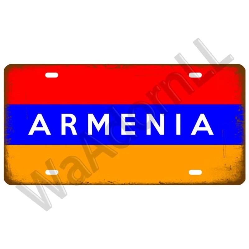 Retro Car 2D Metal Sign, Aluminum Wall Decor 15x30cm