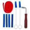 8PCS Set Professional Piano Tuner Kit Universal Piano Tuner Hammer Mute Kit for Students