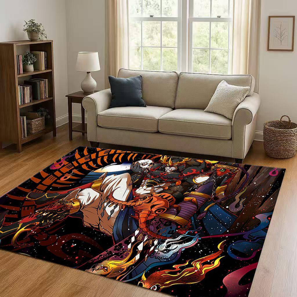Angewomon Cartoon Digimon Adventure Living Room Non Slip Area Rug Soft Carpet for Bedroom Sofa,Easy Clean Home Doormat Playmat