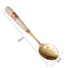 European Stainless Steel Knife, Fork and Spoon Home Ceramic Handle Steak Knife and Fork Golden Dessert Coffee Spoon Tableware