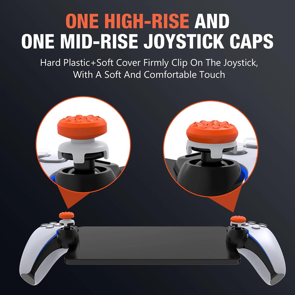 Thumb Stick Caps 1 High-Rise 1 Mid-Rise Joystick Caps Thumb Stick Grip Cap for PS5 Portal for Playstation Portal Remote Player
