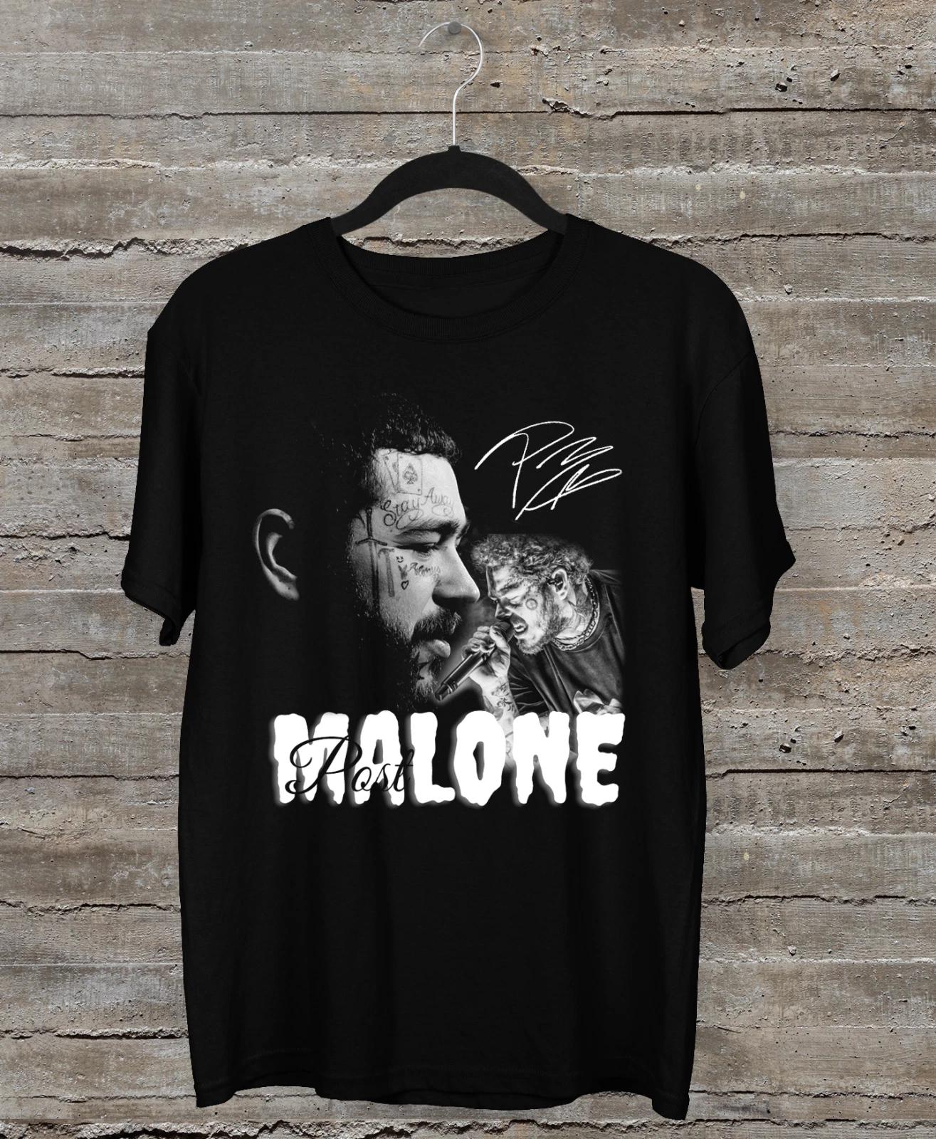 

Post Malone Signed Black Unisex Tee All Sizes 100% Cotton T-shirt Mens Tees Top HOT NEW 2F512 4XL