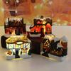 Luminous Christmas Glowing Small House Resin House Ornament LED Light Snow House  Party Favors