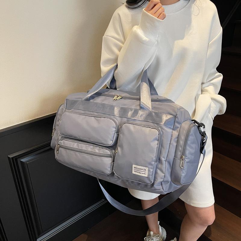 Travel Bag Large Capacity Women's Light Portable Business Travel Luggage Bag Oxford Cloth Dry and Wet Separation Sports Fitness Bag