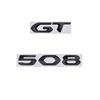 UNYG8 For Peugeot 508 GT Car 3D Metal Letters Logo Badge Decals Sticker Car Auto Rear Trunk Alphabet Emblem Styling Stickers