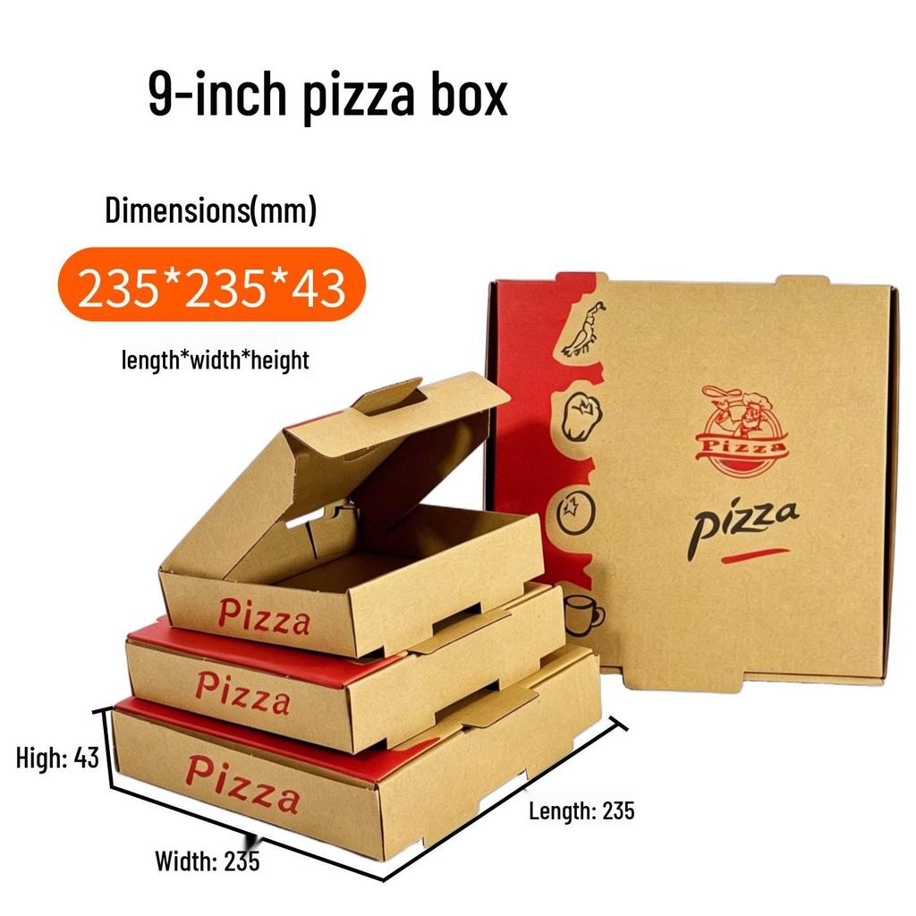 Custom Logo Food-Grade Kraft Pizza Box