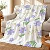 Flower Throw 240g Flannel Blanket, Suitable for Sofas, Beds, Offices, Exquisite Gift Blankets