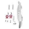 RC Rear Bumper with Trailer Hitch Silver Aluminum Alloy RC Crawler Car Rear Bumper for Replacement